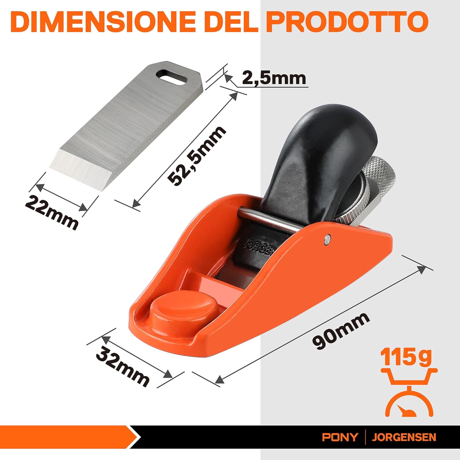 Thumbnail 5 de JORGENSEN Mini pialla per legno da 3-1/2" – pialla manuale compatta per rifilatura di precisione