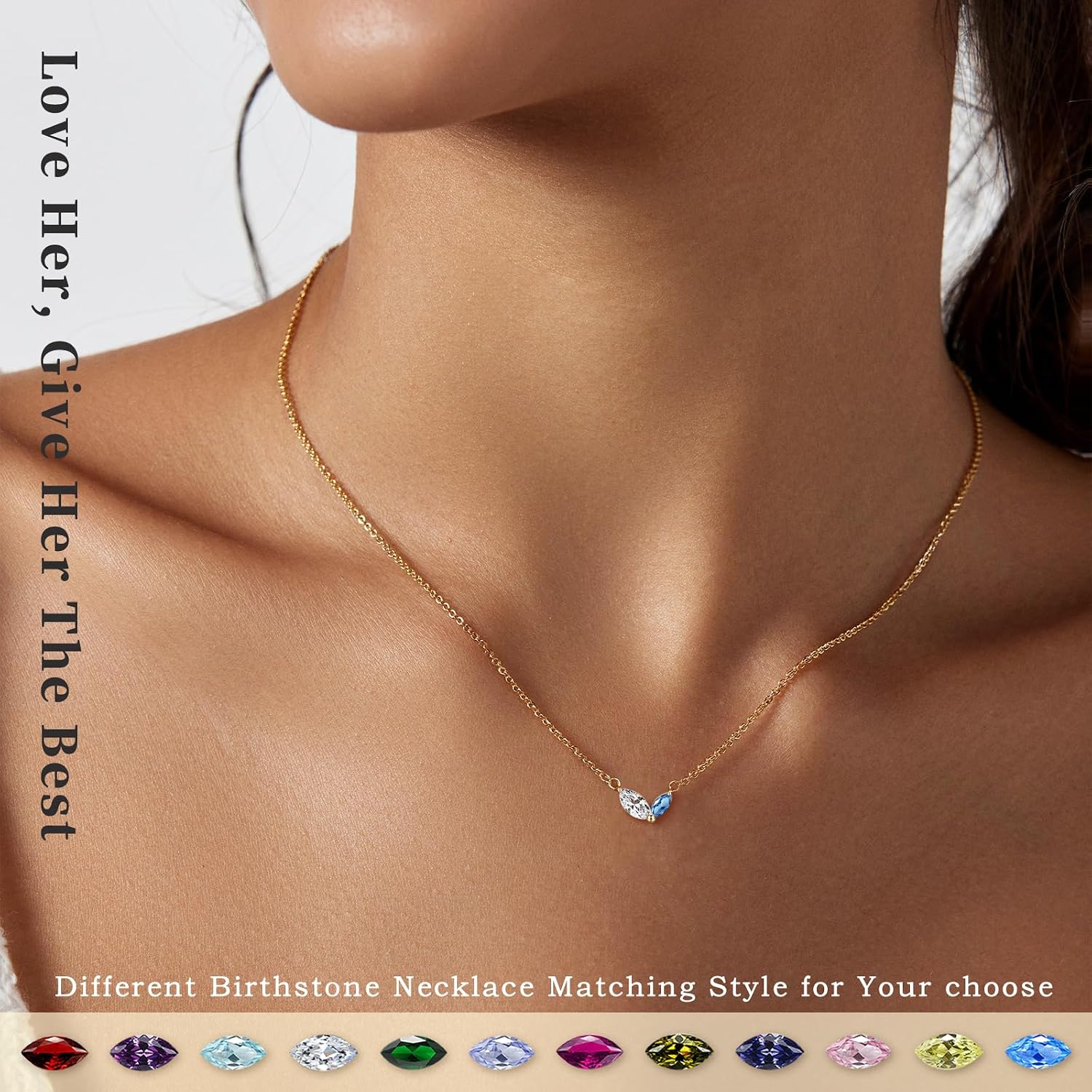 Detalle de Birthstone Necklace with Two Stones