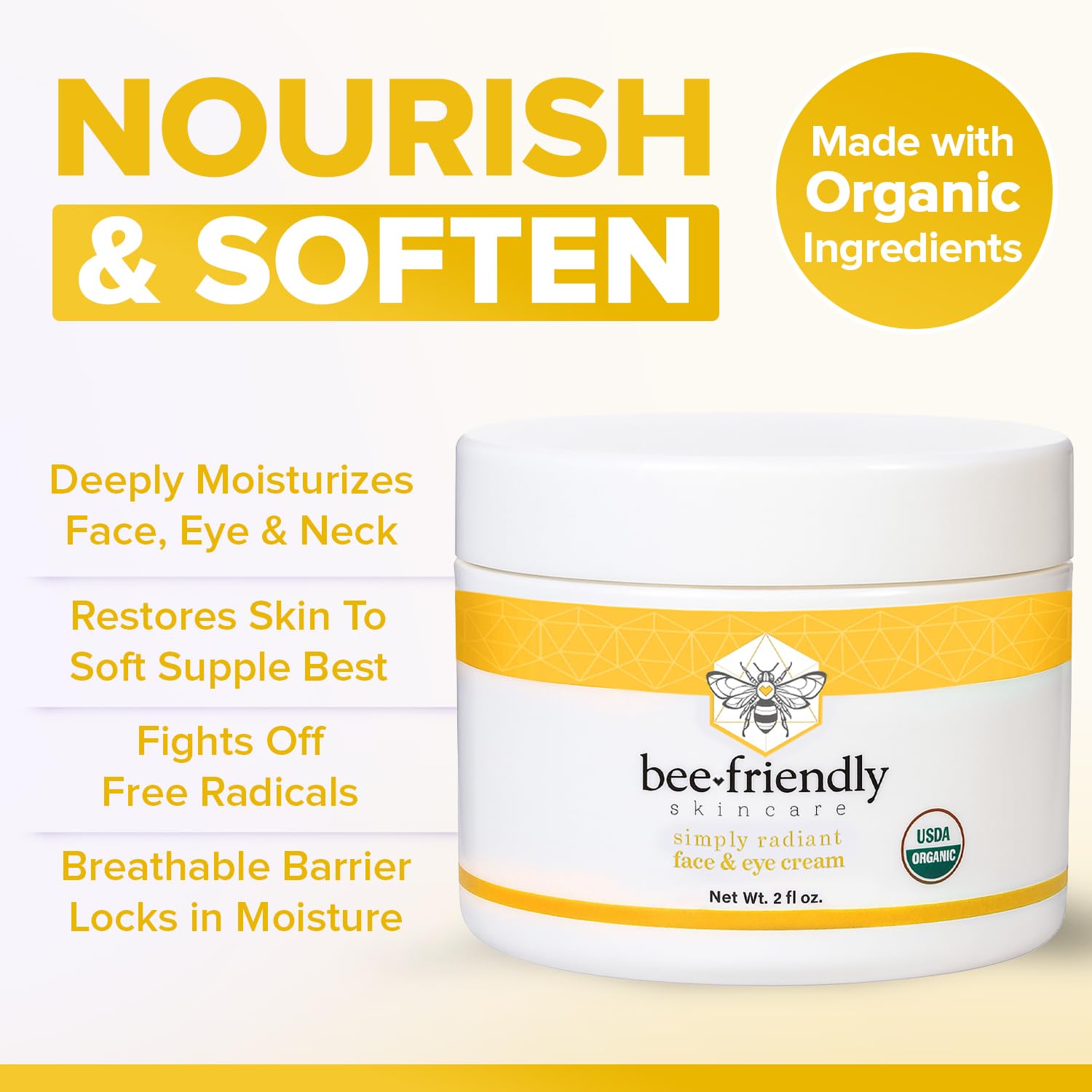 Thumbnail 2 de BeeFriendly Organic Face and Eye Cream 2 oz