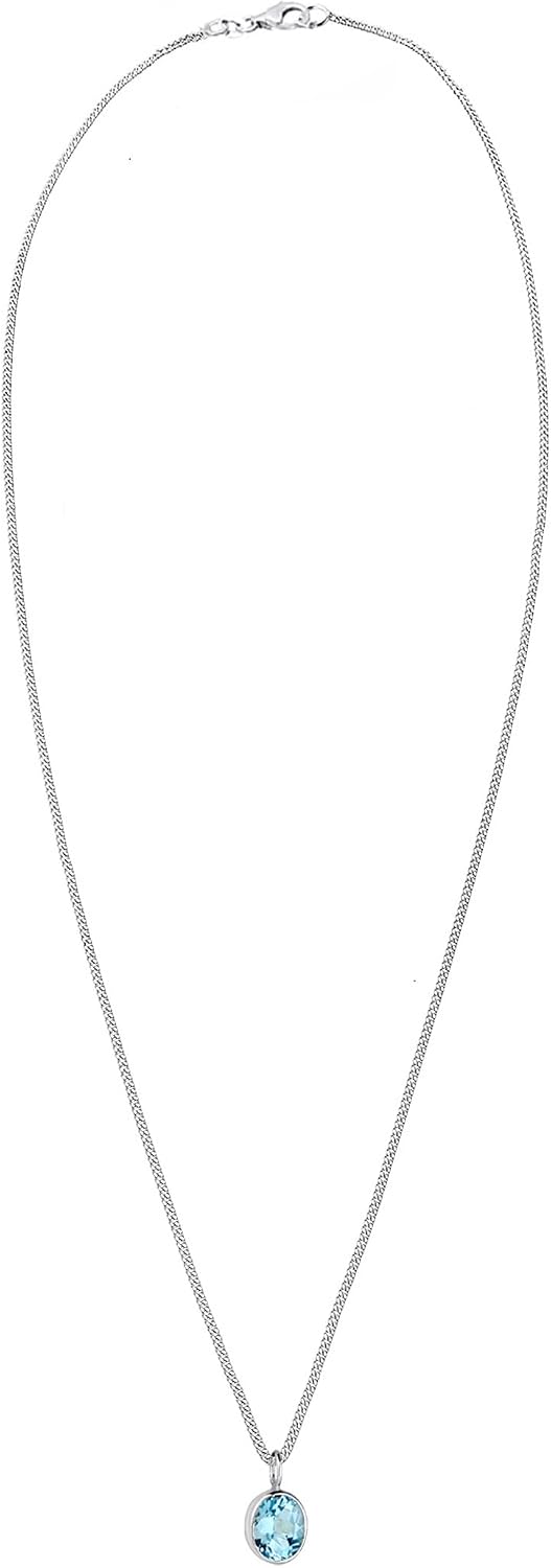 Thumbnail 2 de Elli Damen-Kette 925 Silber Topas Blau