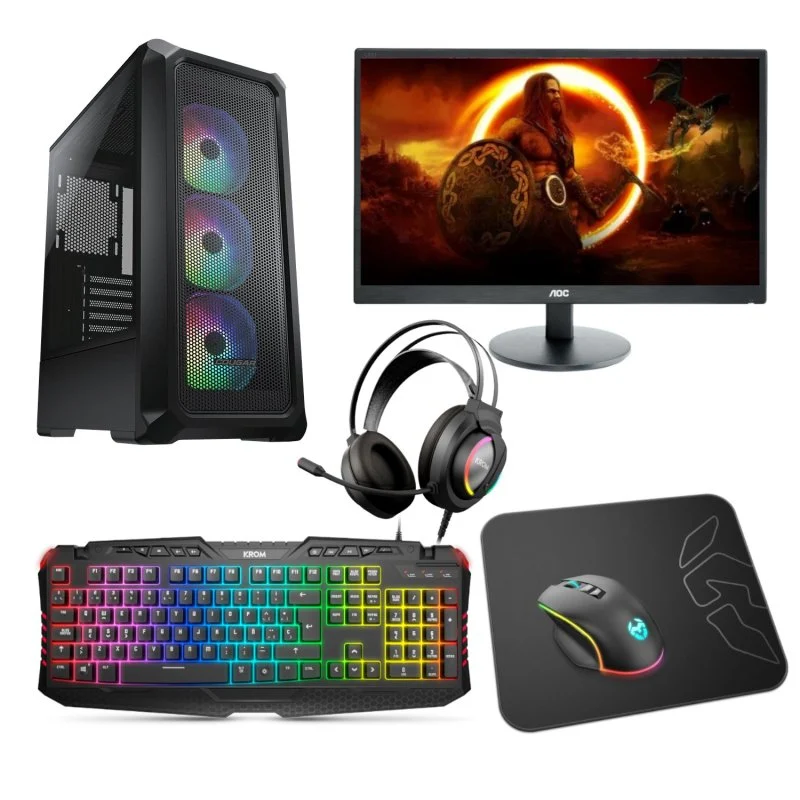 Detalle de Epical-Q Pack GPlus10 Ryzen 5 5600G 16 GB y 1 TB SSD, monitor 23,6" 75 Hz