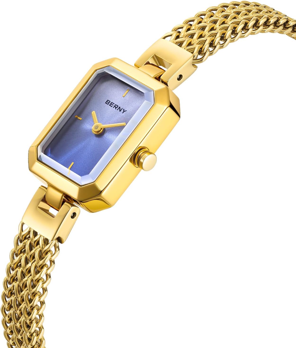 Thumbnail 1 de BERNY Damen Uhr Rechteck Mini Armbanduhr Quarzwerk – zeitloses, kompaktes Design
