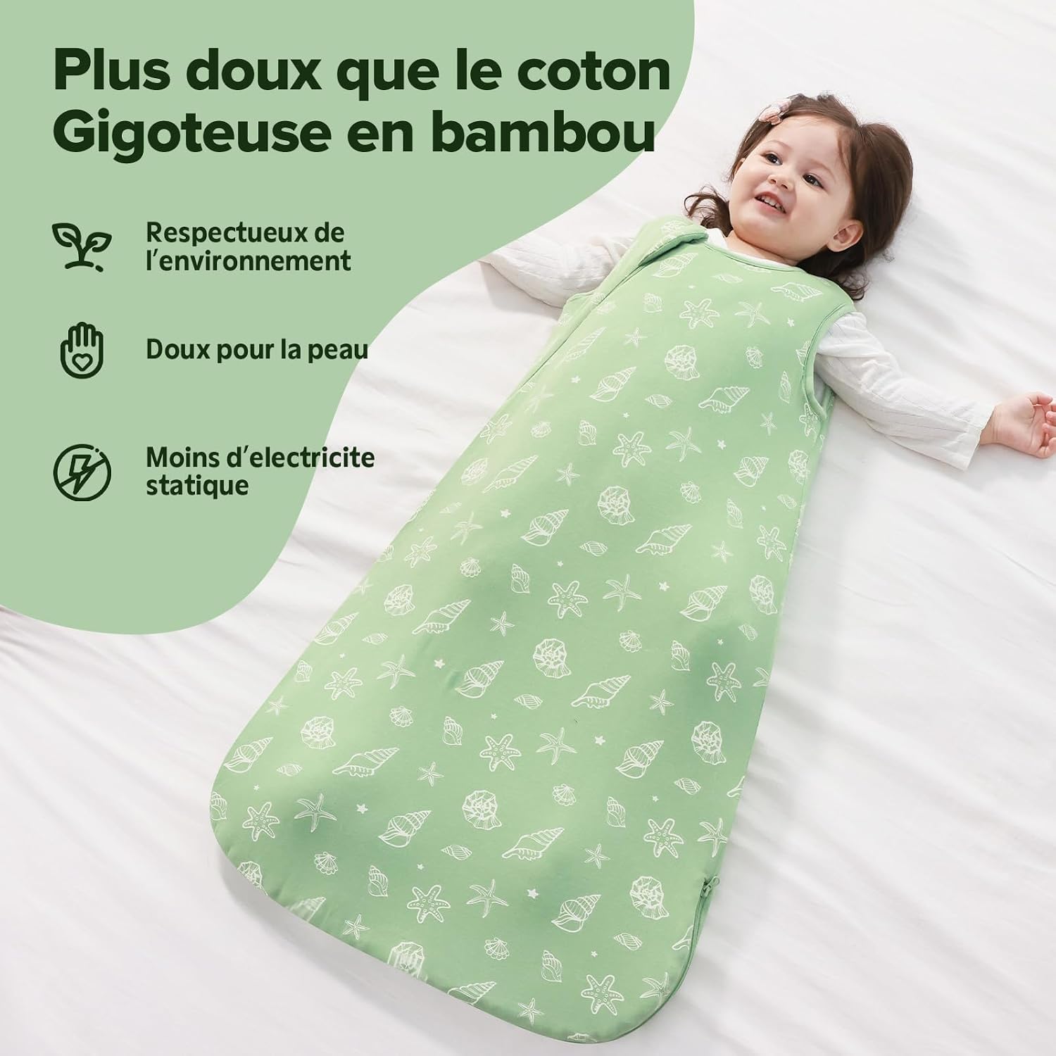 Thumbnail 2 de ToyaTec Gigoteuse 2,5 Tog en bambou pour bébé