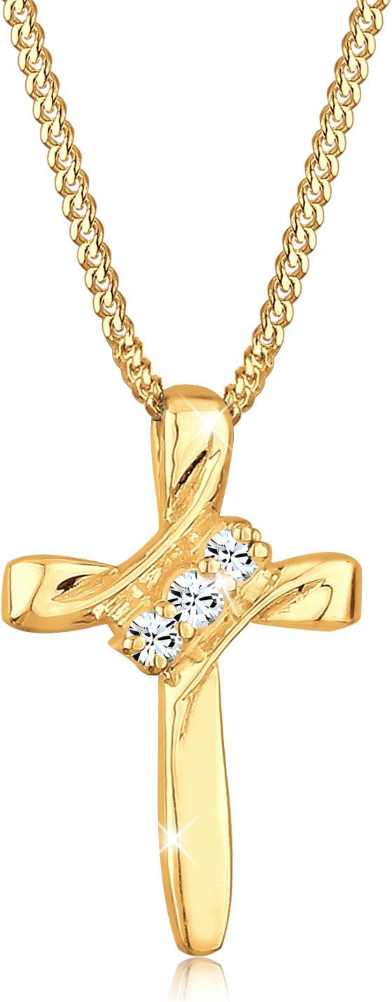 Detalle de Elli Halskette Kreuz 925 vergoldet
