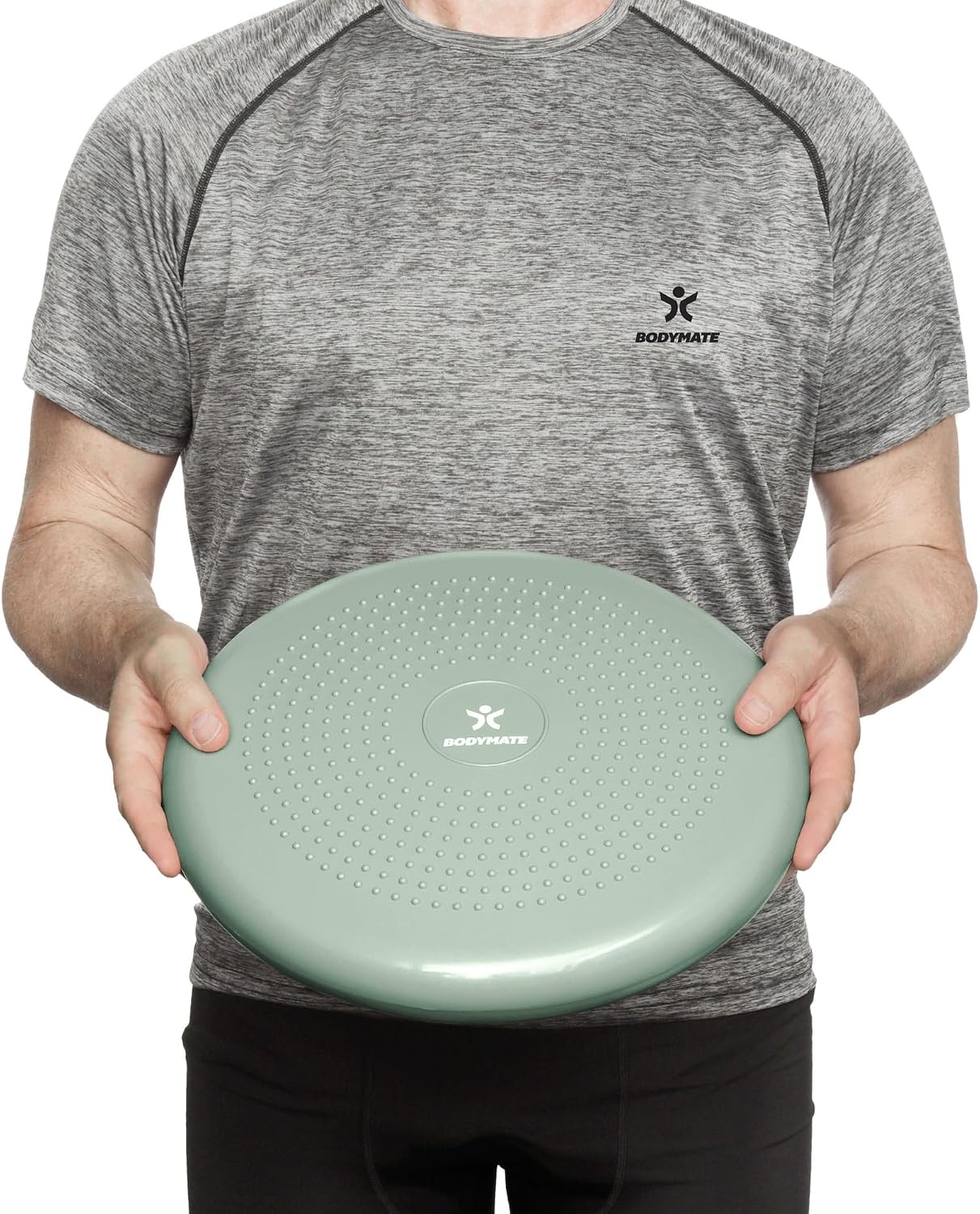 Detalle de BODYMATE Cuscino propriocettivo Gonfiabile Ø 34 cm con Pompa – allenamento CORE, equilibrio e postura