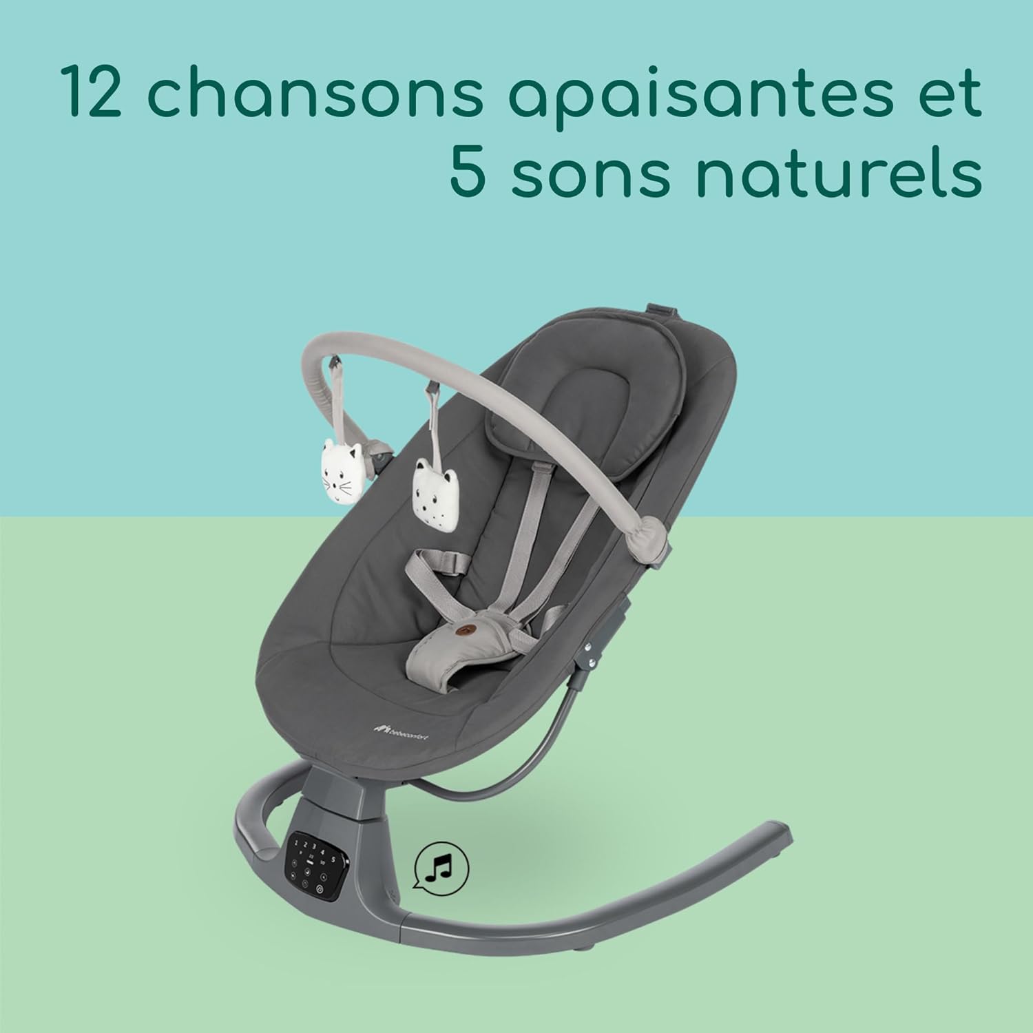 Thumbnail 4 de Bebeconfort Jolana : balancelle bébé électrique 0–6 mois (9 kg) avec détection de mouvement et 12 chansons
