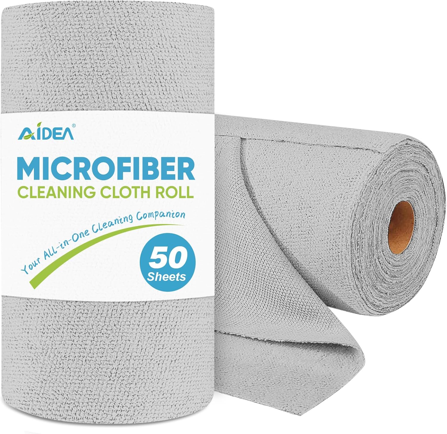 Detalle de AIDEA Microfiber Cleaning Cloth Roll (50 Pack) – Reusable Tear-Away Towels, 11.5" x 11.5