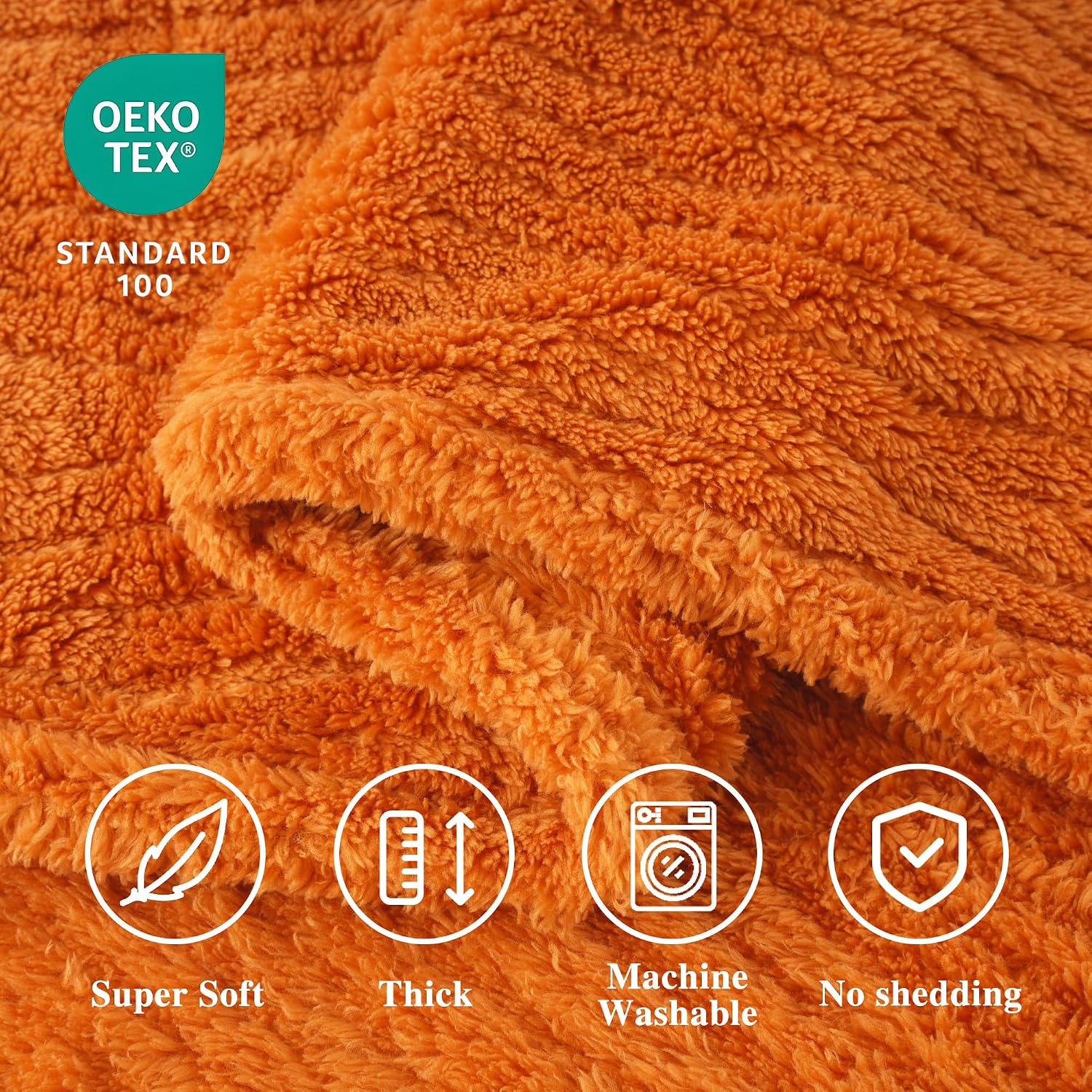 Detalle 2 de Battilo fleece throw blanket, 50 × 60 in