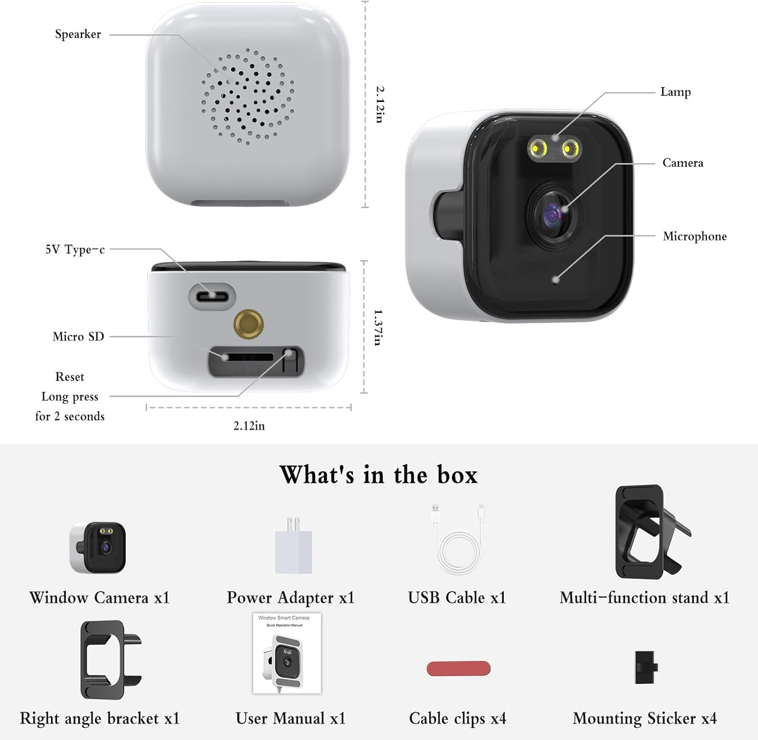 Thumbnail 6 de ANYQOO Safe View Security Camera 2K 3MP — Window Camera (2 Pack)