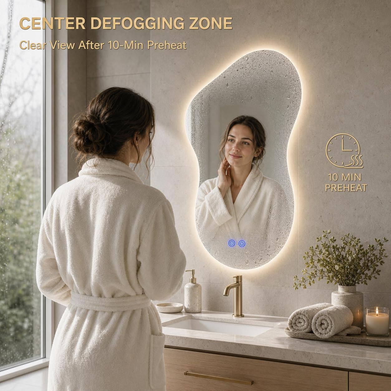 Detalle de LED Bathroom Mirror, 23 x 36 Inch
