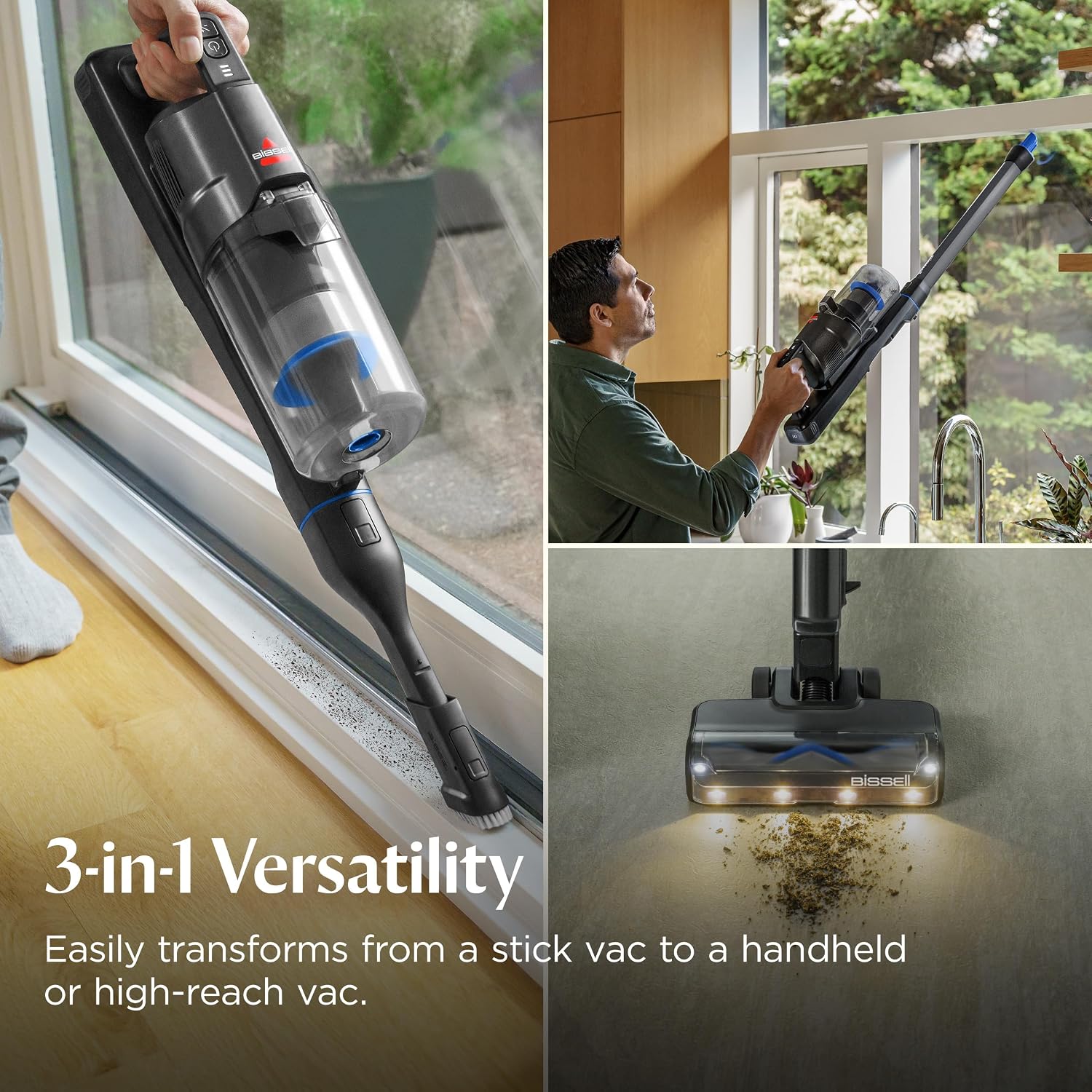 Detalle de Bissell PowerClean FurGuard 4039 Cordless Stick Vacuum, 280W, Self-Standing