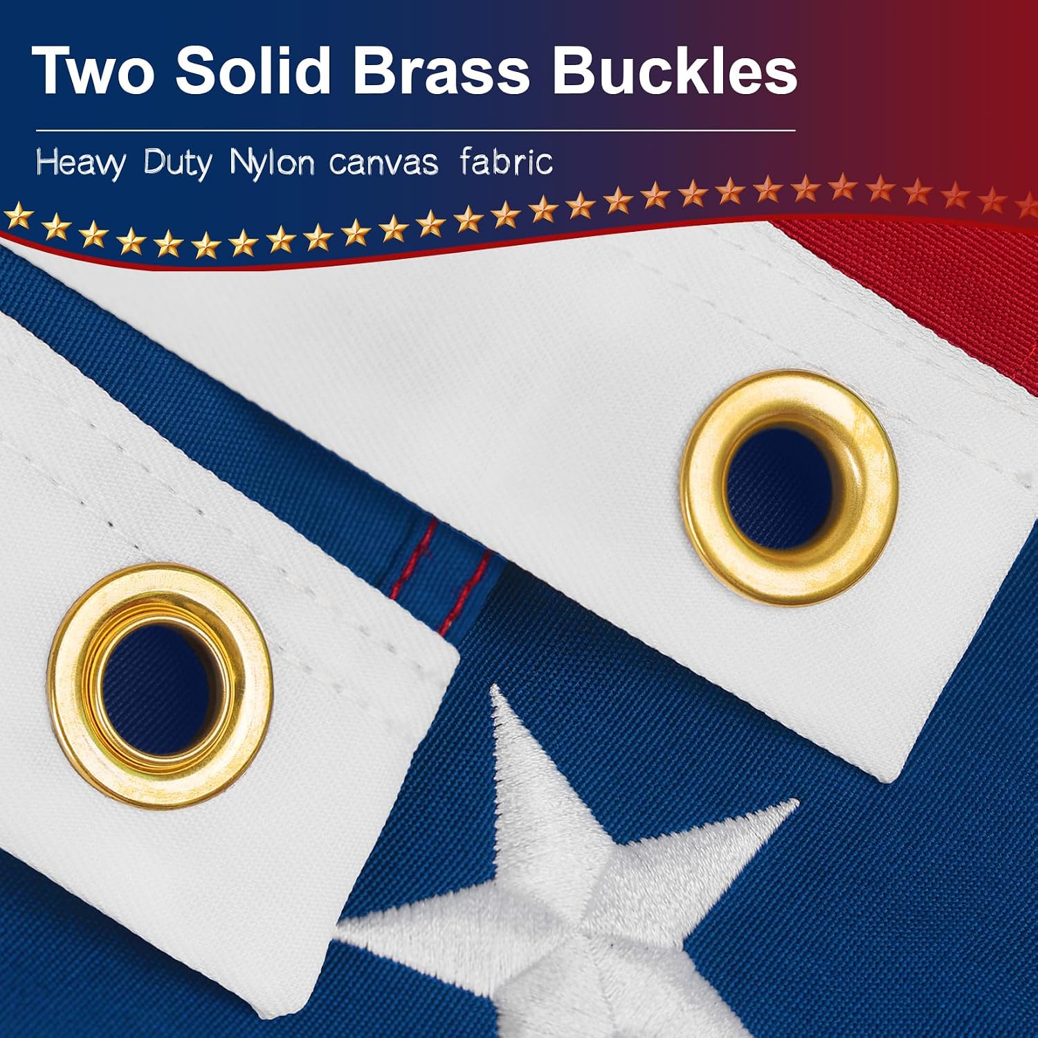 Detalle 2 de FITEAN 4x6 American Flag, Heavy-Duty Polyester with Embroidered Stars