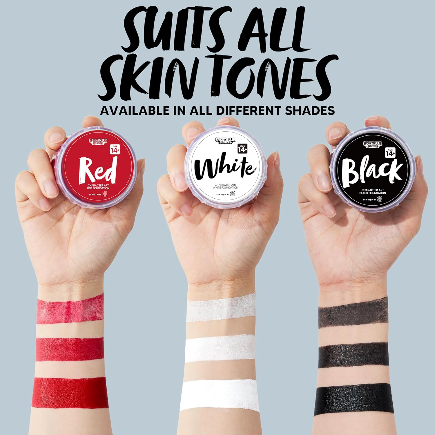 Detalle 2 de Spooktacular Creations Halloween Makeup Kit, 3 Oil-Based Colors, Brushes & Sponges