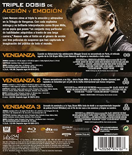 Detalle 2 de Venganza 1+2+3 Pack Trilogía en Blu-ray – Divisa Films