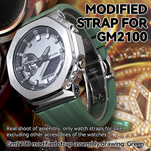 Thumbnail 7 de Korlexchi Correa de Reloj de Goma de Fluororubber para Casio GM-2100 / GM2100B (Liberación rápida)