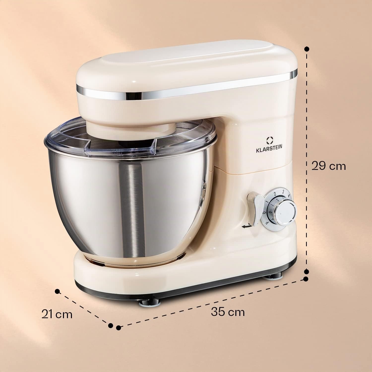 Detalle 1 de Klarstein Bella TK2-Bellaminicream köksmaskin, 1200 W och 4 l skål