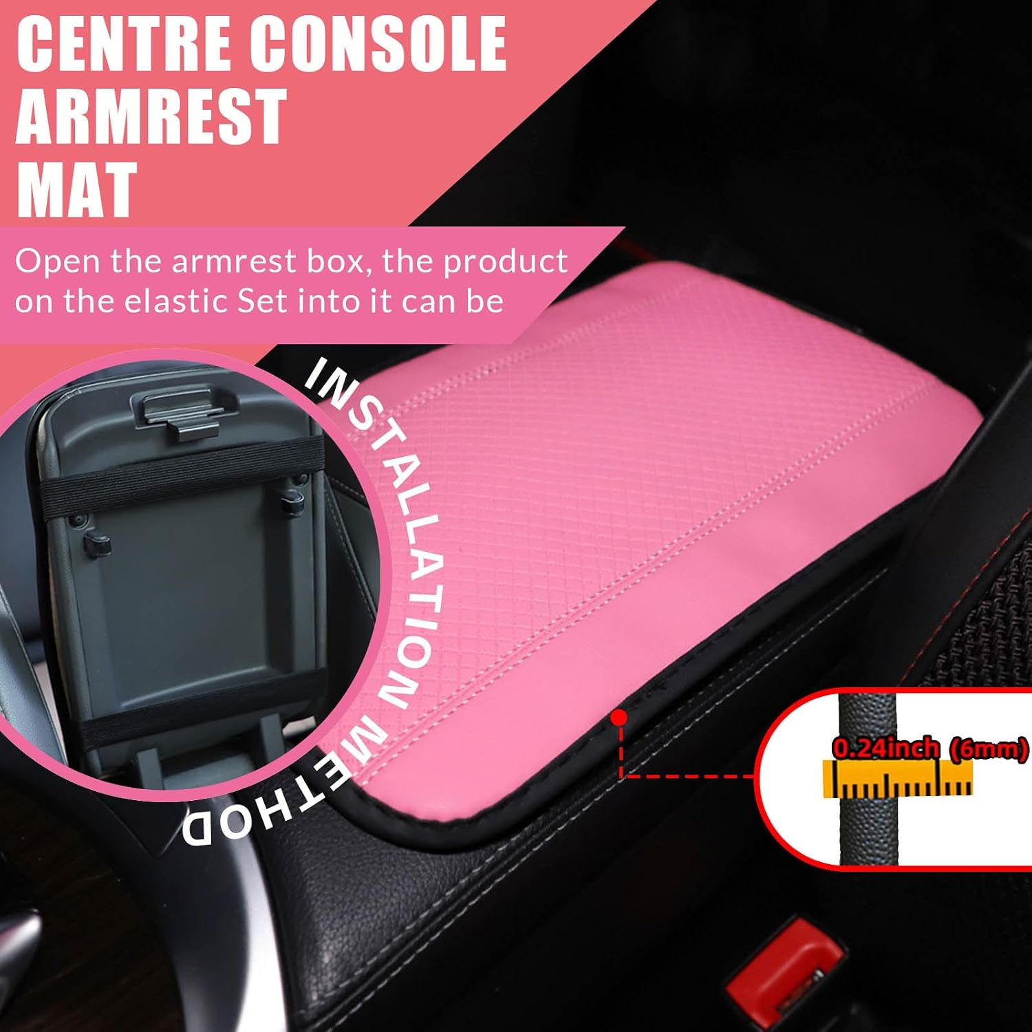 Thumbnail 6 de Piburth Car Armrest Pad PU Leather