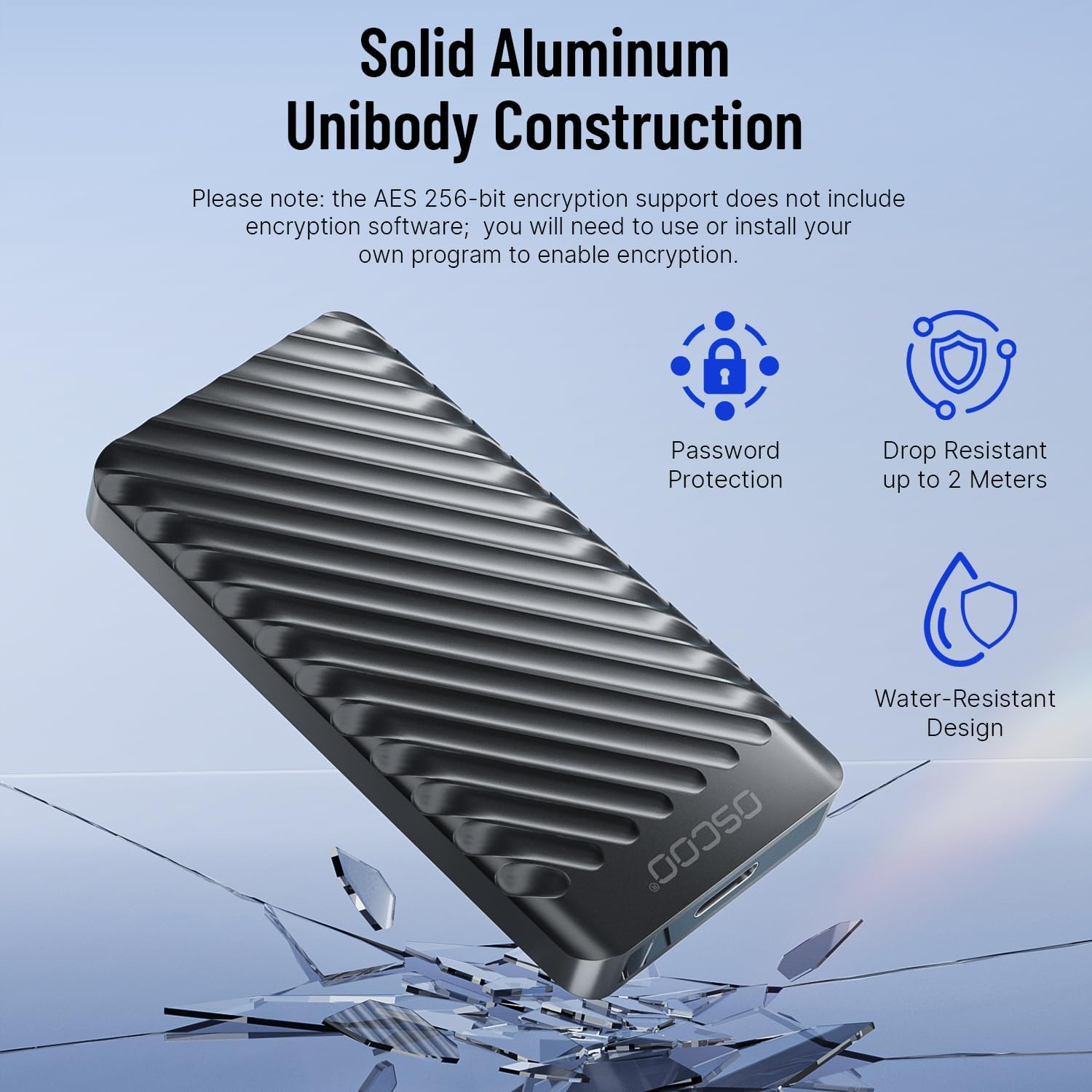 Thumbnail 6 de 2TB Portable NVMe SSD: Up to 2100MB/s USB 3.2 Gen 2 External Drive for Creators