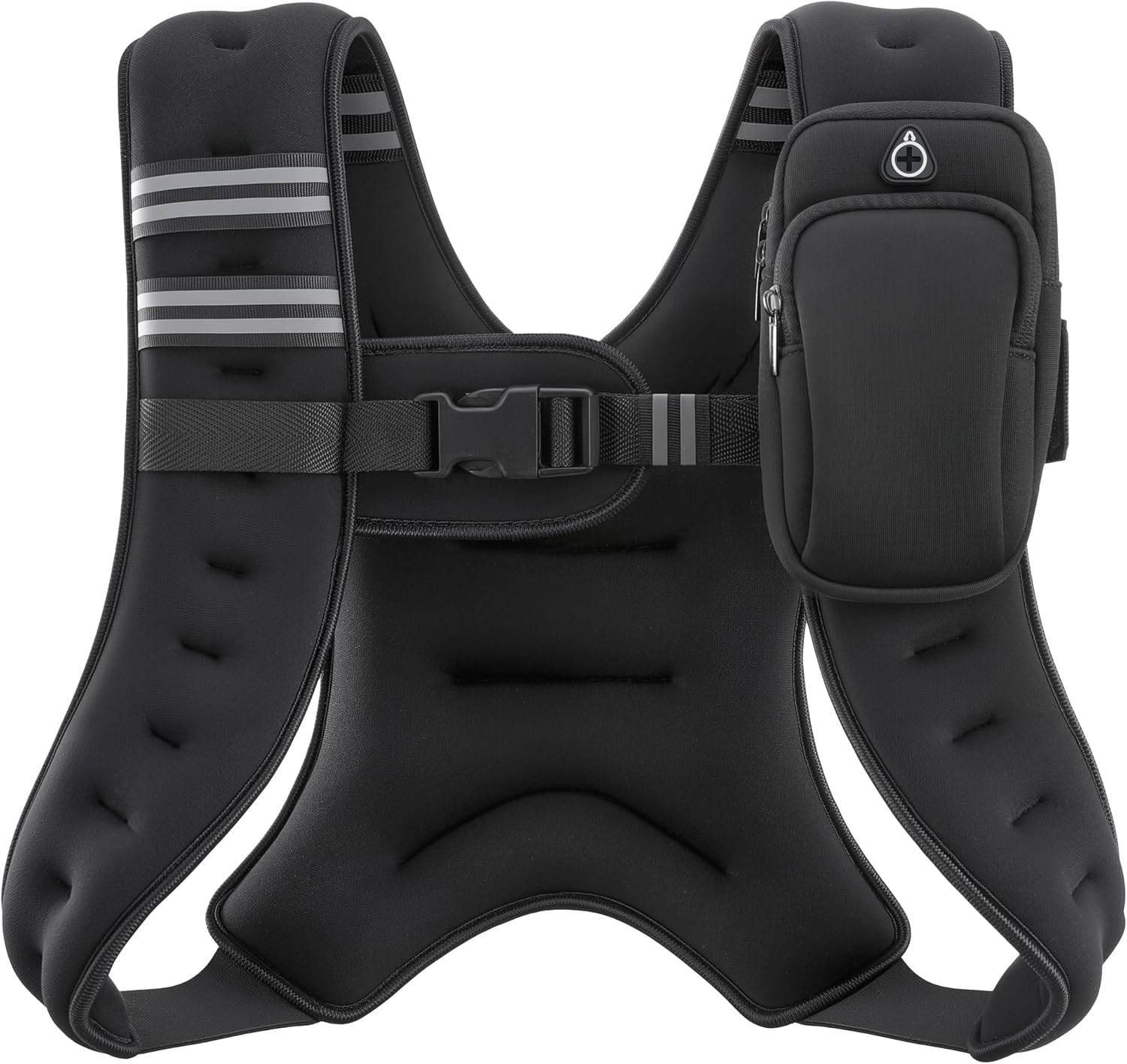Detalle de ZELUS Weighted Vest (6–30 lb) with Reflective Strips for Training, Running, and Strength