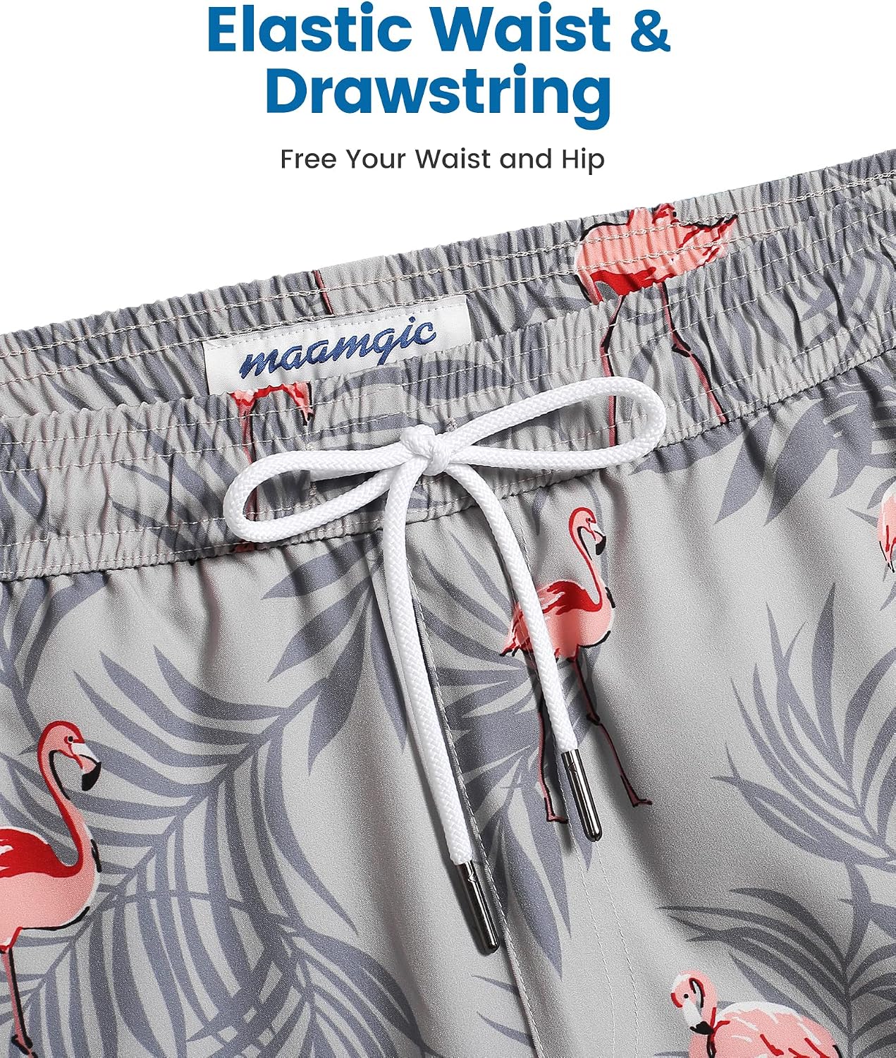 Thumbnail 2 de MaaMgic 2-in-1 Herren-Badehose mit Kompressions-Innenhose – 4-Wege-Stretch Boardshorts mit Reißverschlusstasche