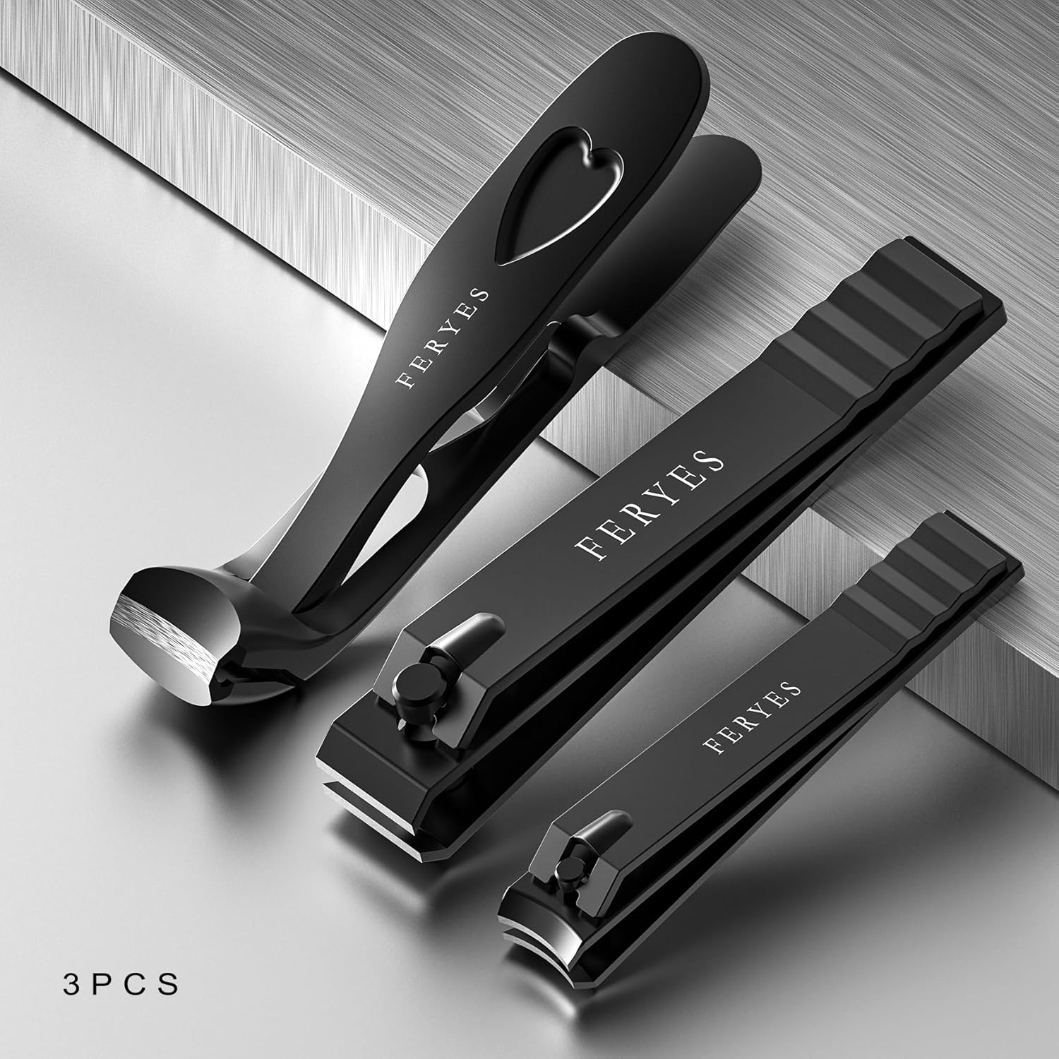 Thumbnail 1 de FERYES 3PCS Long-Handled Toenail & Fingernail Clippers Set for Thick, Tough Nails