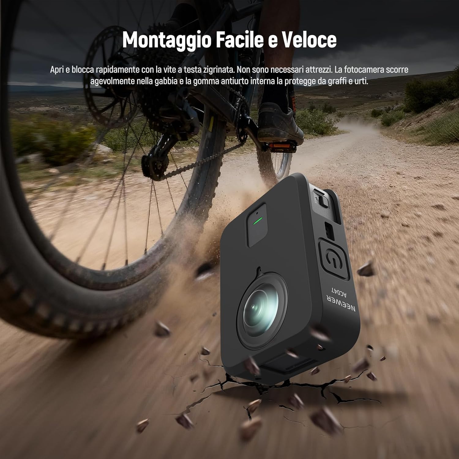 Detalle de NEEWER Silicone Case per DJI Osmo 360 Action Cam AC047: custodia morbida antiscivolo e antigraffio