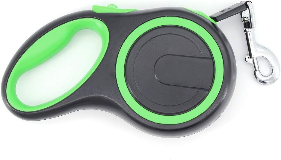 Detalle de Extendable Dog Lead with Tangle-Free Retractable Tape – Anti-Slip Handle (3m/5m/8m) in Green