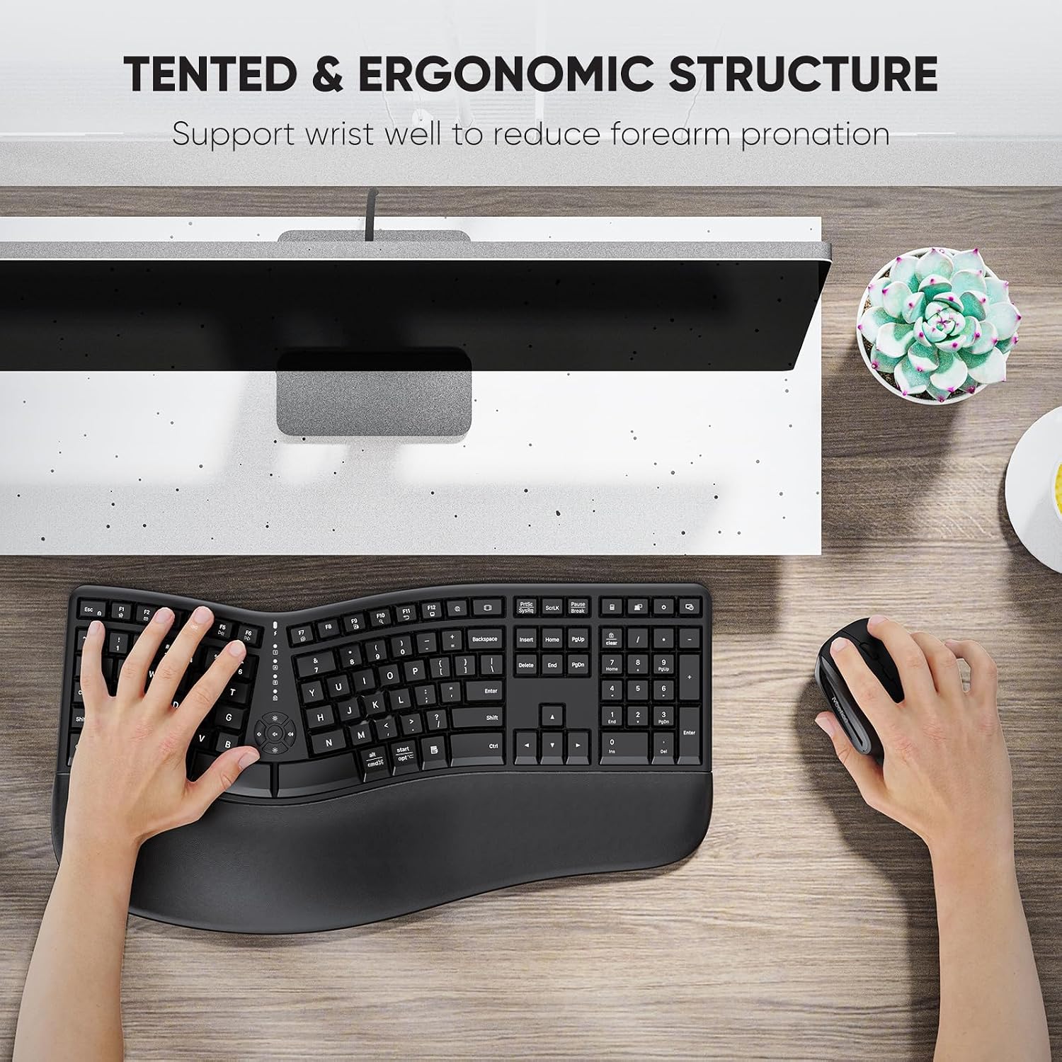 Thumbnail 5 de MEETION Ergonomic Keyboard and Mouse 500mAh