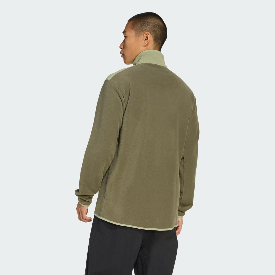 Detalle de Chaqueta Terrex Multi Fleece de Adidas, verde – versátil para outdoor