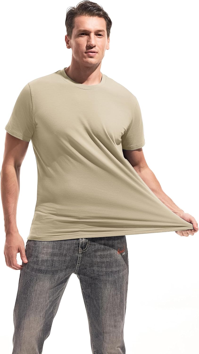Thumbnail 3 de VEIISAR Herren Baumwoll T-Shirt (190g) – Mitteldickes Basic mit Rundhals, weich & dehnbar