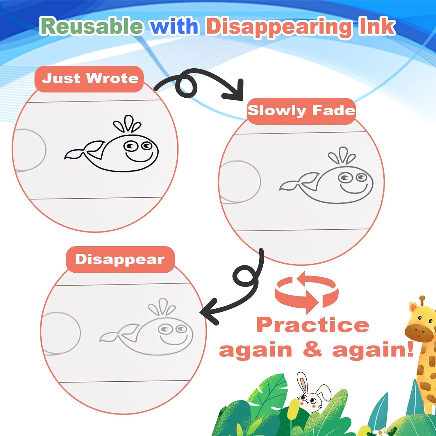 Thumbnail 3 de Magic Grooved Reusable Handwriting Books 26 x 18.5cm