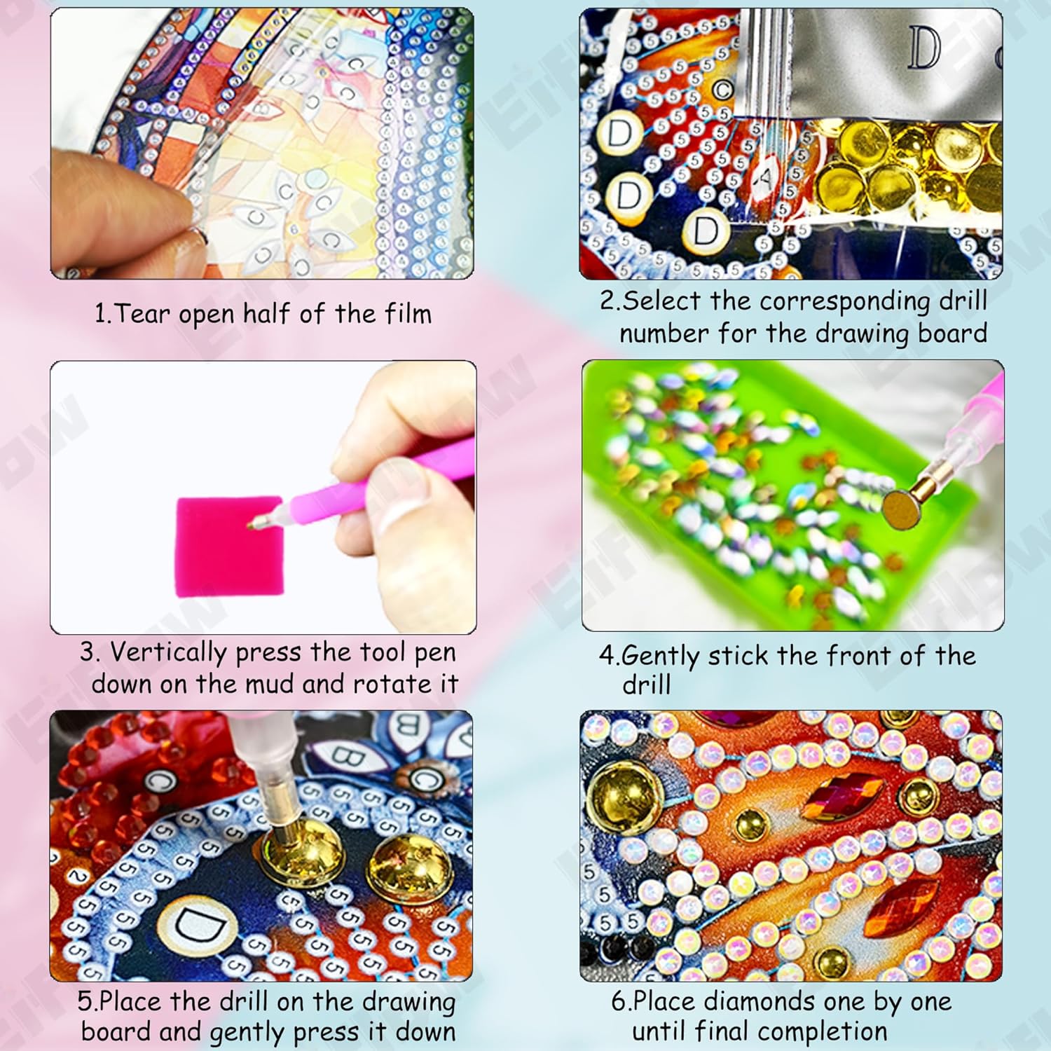 Thumbnail 6 de Eiflow Halloween Diamond Art Hanging Kit 🎨