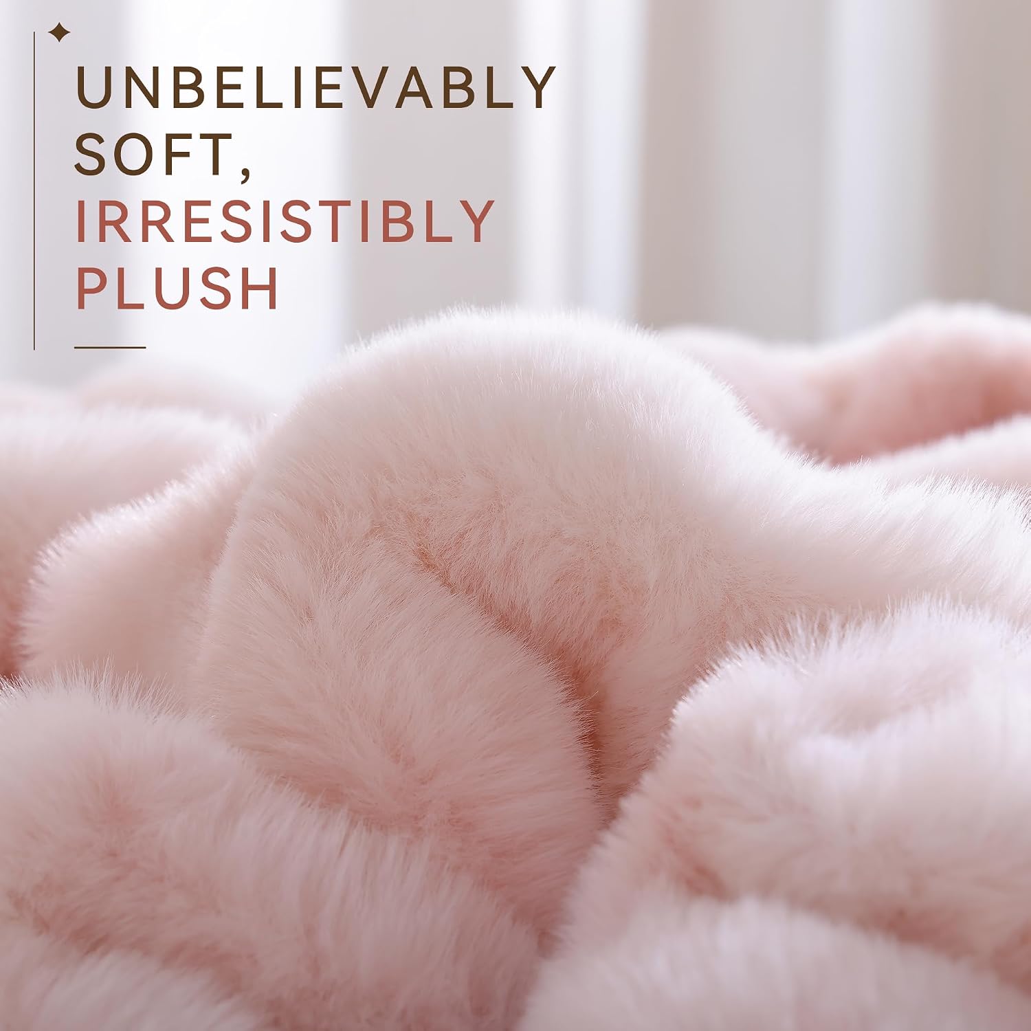 Detalle 2 de Smoofy QL-FauxFurBlanket-Tie-dyePink60*80 Faux Fur Throw, 60" x 80