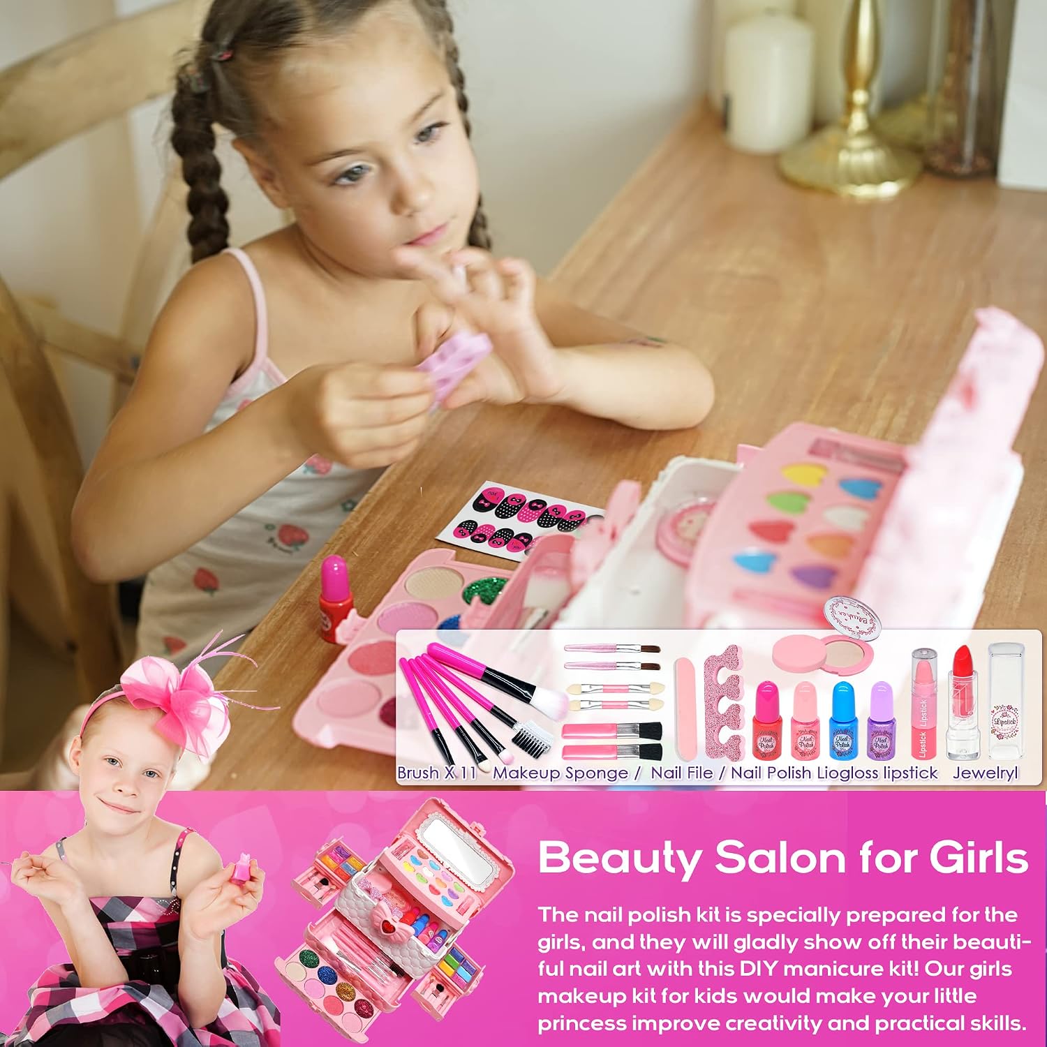 Thumbnail 4 de HERAPFANN Kids Makeup Sets for Girls 57pcs