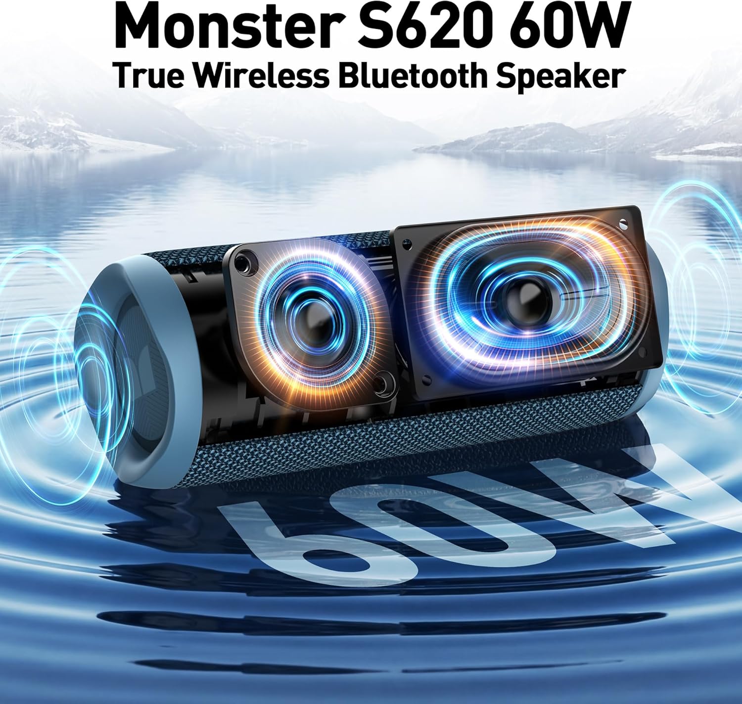 Thumbnail 1 de Monster S620 Bluetooth Speaker (S620) — 60W Portable Outdoor IPX8, Bluetooth 5.4 & True Wireless Stereo