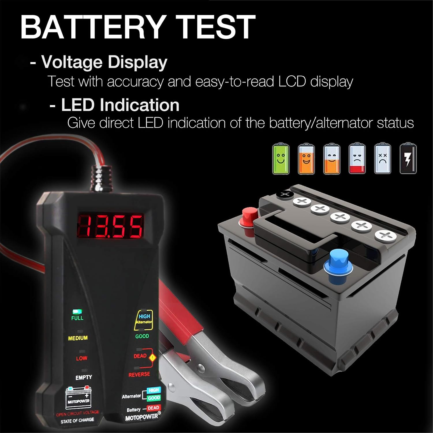 Thumbnail 2 de MOTOPOWER 12V Digital Battery Tester
