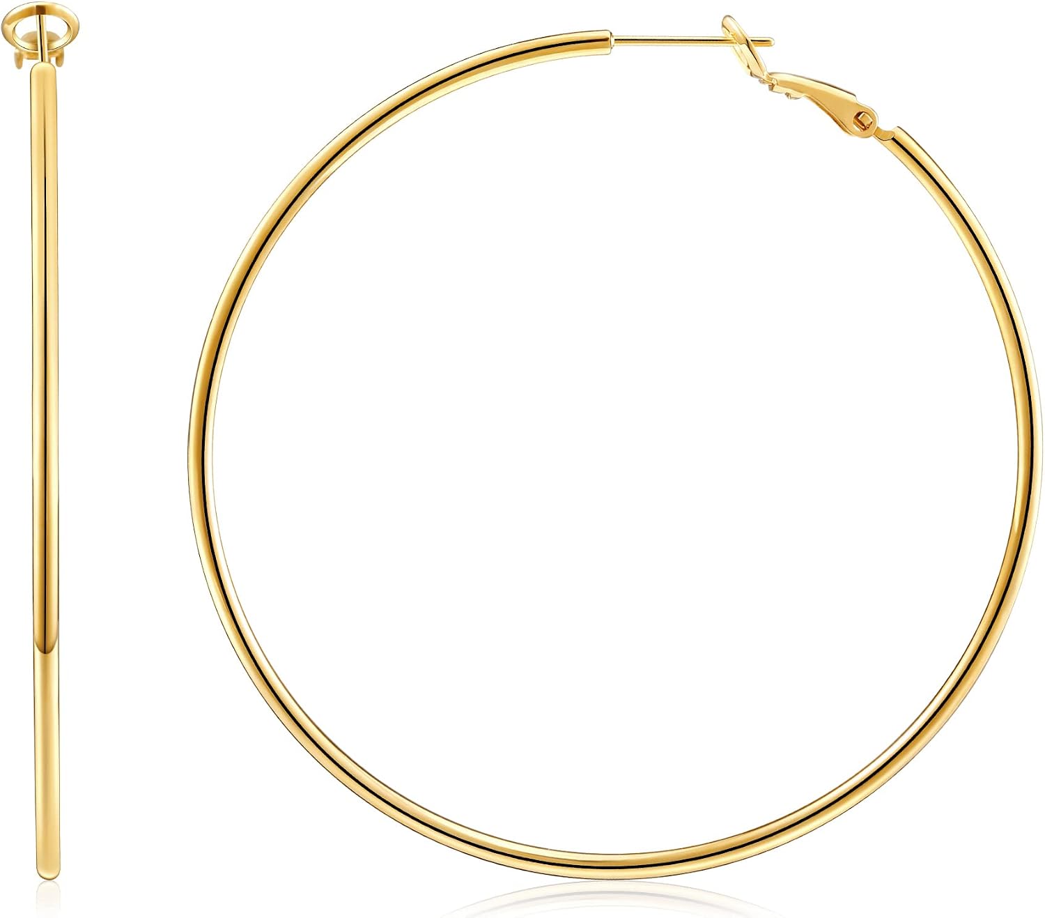 Detalle de Gacimy Gold Hoop Earrings 2.4 in