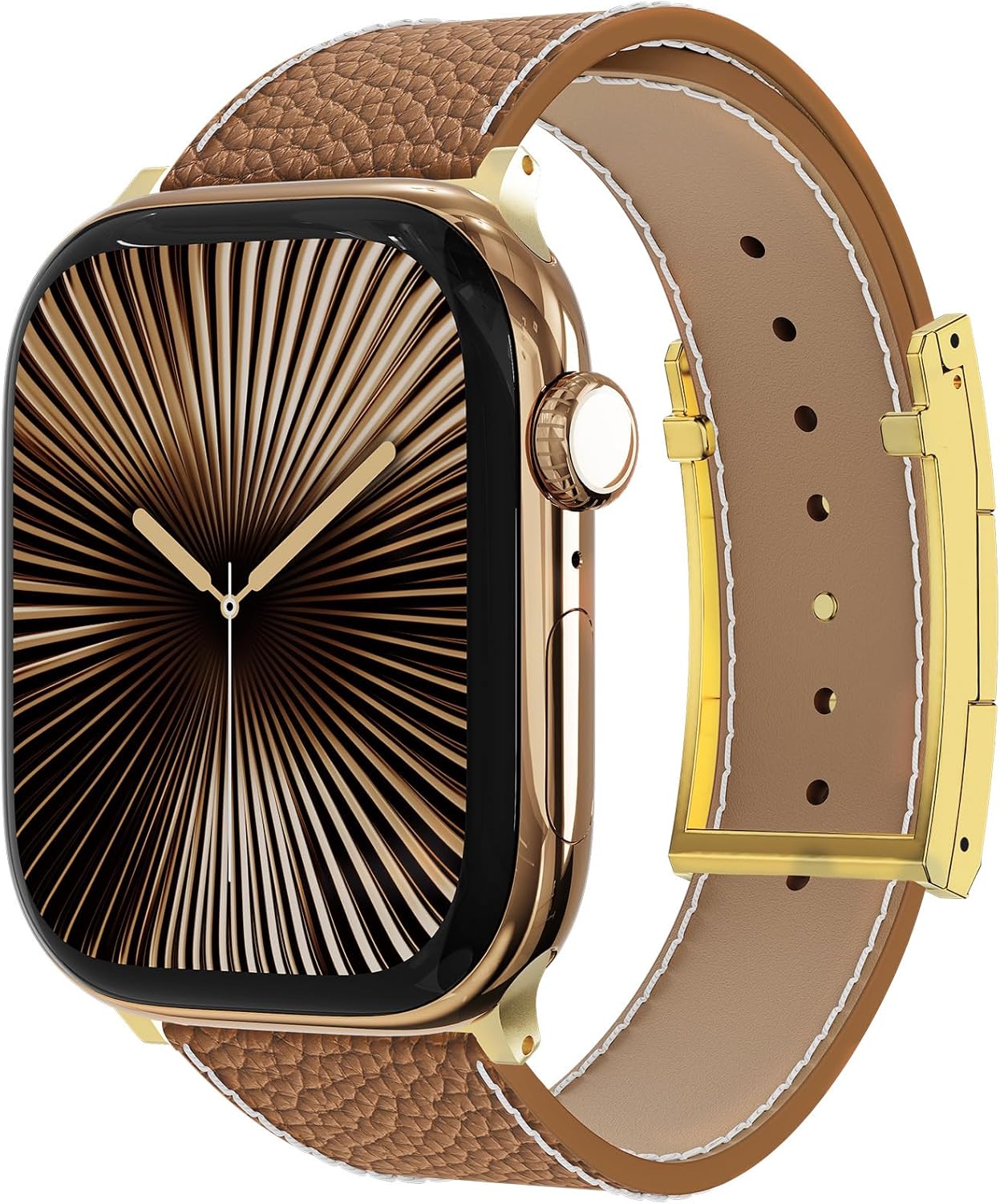 Detalle de Bracelet de rechange en cuir magnétique pour Apple Watch Ultra et modèles compatibles