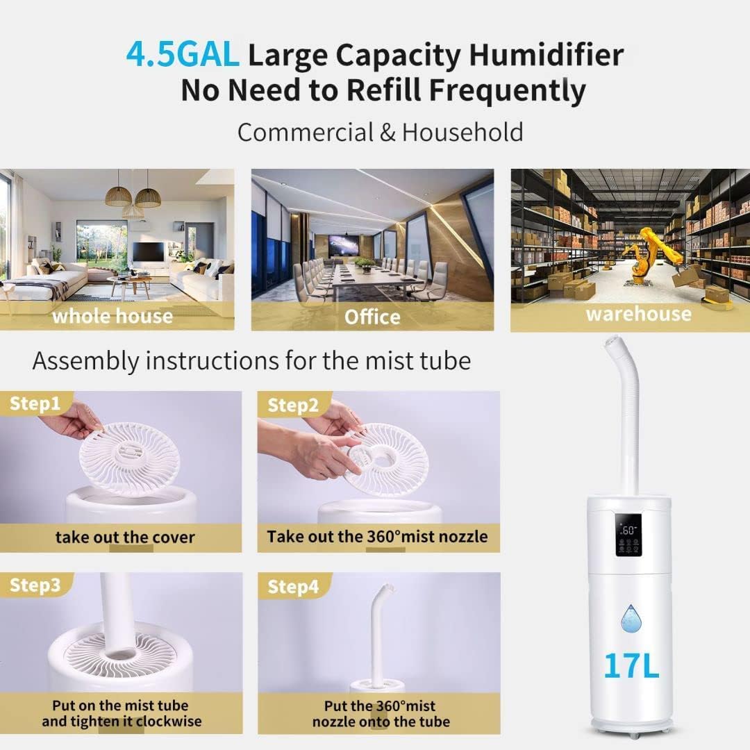 Thumbnail 5 de Humidifiers for Large Room 2000 sq.ft. 17L 💧