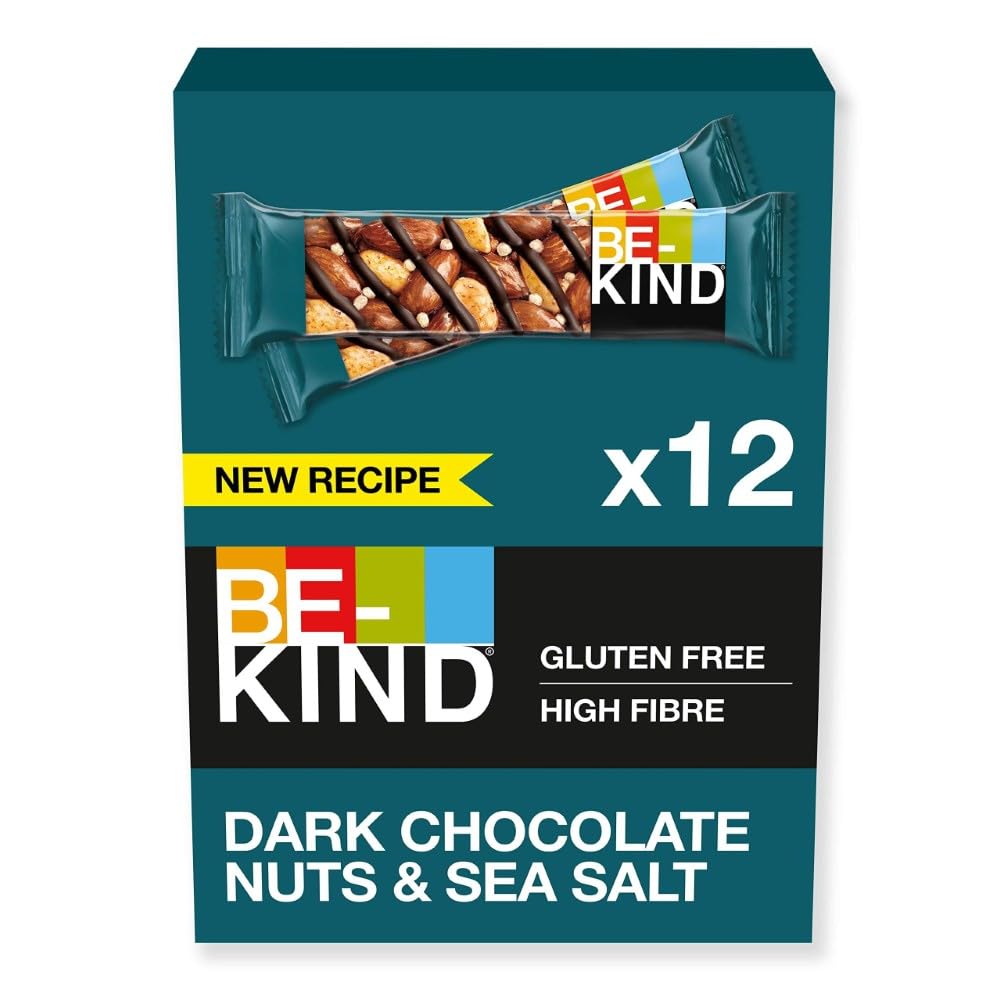 Detalle de BE-KIND Dark Chocolate Nuts & Sea Salt Snack-Riegel – 12er Pack (12×40 g)