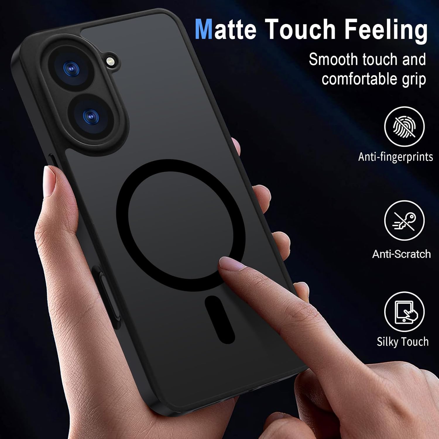 Thumbnail 2 de XTCASE Coque Magnétique pour Xiaomi Redmi A5 4G – Dos translucide mat, bord TPU et cadre métal – Antichoc et MagSafe
