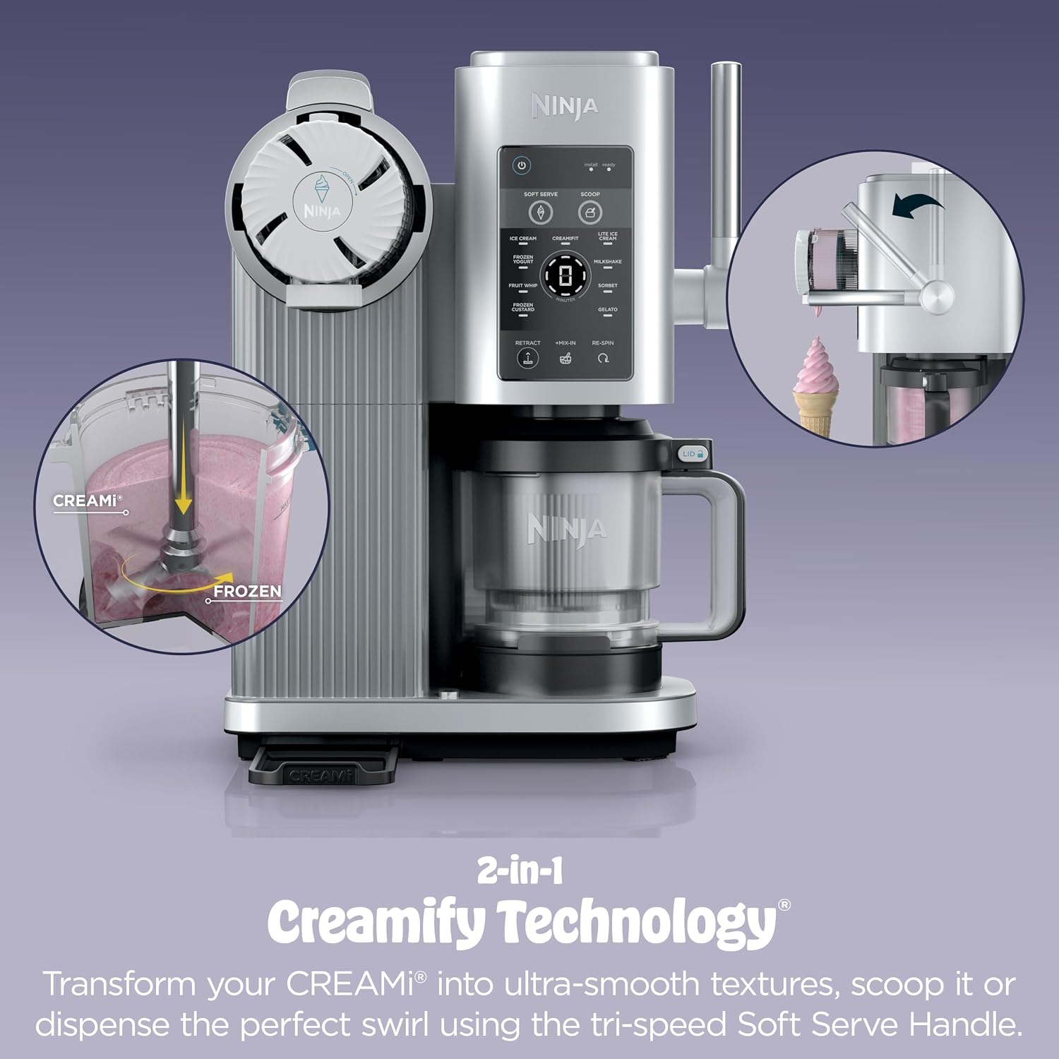 Thumbnail 6 de Ninja NC701C Creami Scoop & Swirl Ice Cream Maker, 13-in-1
