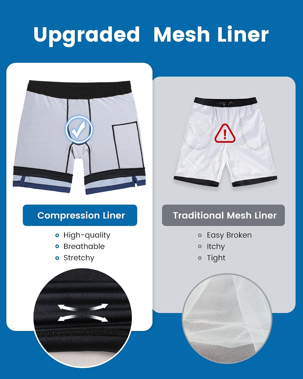 Thumbnail 4 de maamgic Men’s Swim Trunks with Compression Liner, 7-Inch Inseam Quick-Dry Swimsuit