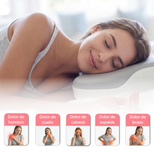 Thumbnail 2 de Todocama Almohada Cervical Viscoelástica 60x40 cm: ergonómica con dos alturas y funda antiácaros
