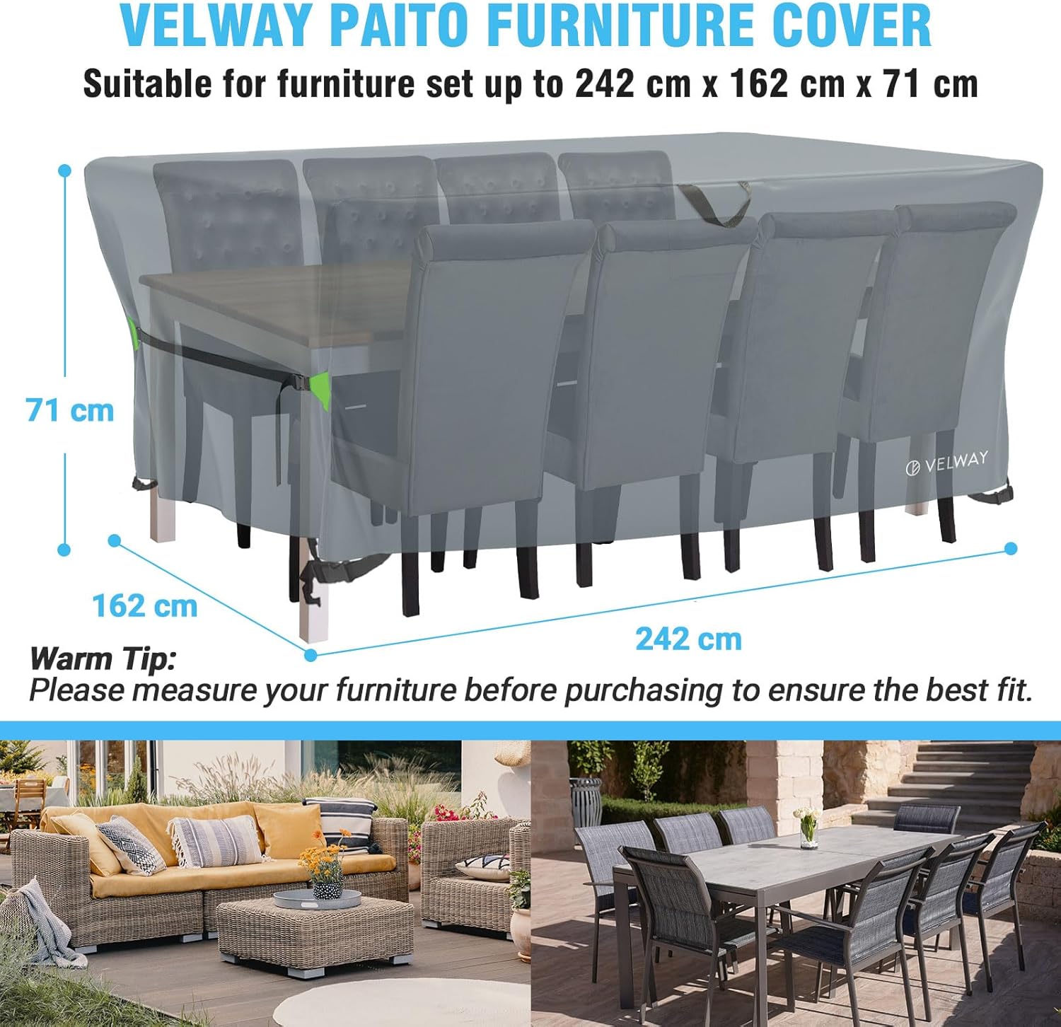 Thumbnail 5 de Velway Copertura Tavolo 242x162x71 cm