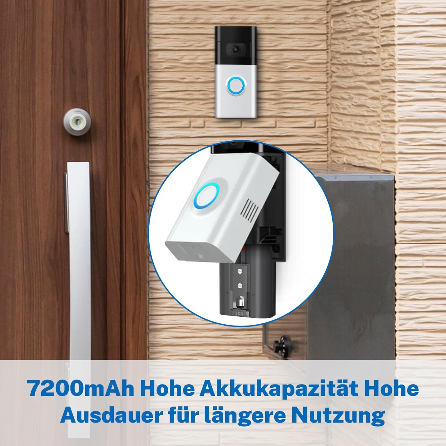 Thumbnail 6 de Upgraded 2er-Set Ersatzakku für Ring (7200 mAh) – kompatibel mit Doorbell 2/3/4/3+, Stick Up Cam und weiteren Kameras