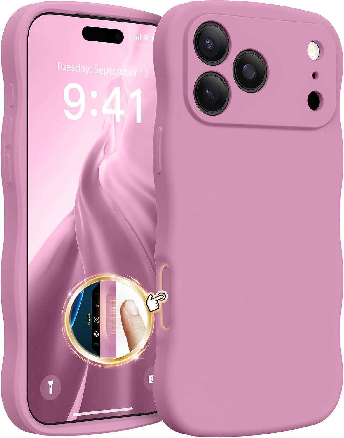 Detalle de SuydanBox Magnetic for iPhone 17 Pro Case — Full Camera Protection, MagSafe Compatible in Blackcurrant
