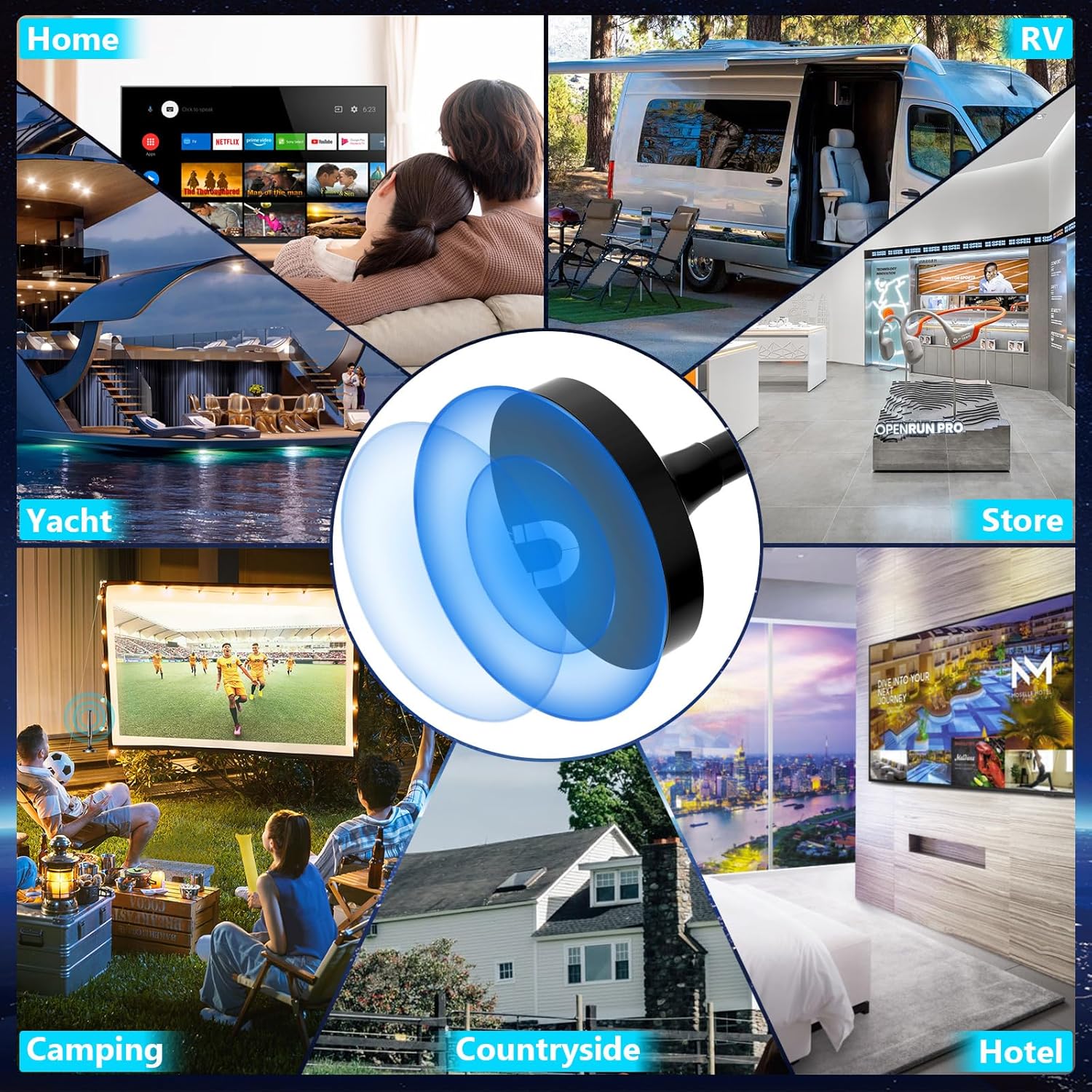 Thumbnail 6 de TV Antenna Indoor: 360° Smart HDTV Reception for Local Channels