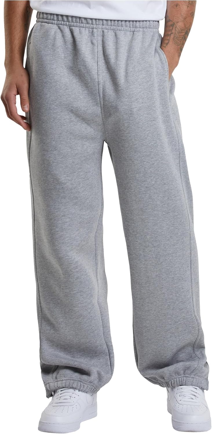Detalle 2 de Urban Classics Sweatpants för herr med borstad fleece och dragkedjor vid anklarna