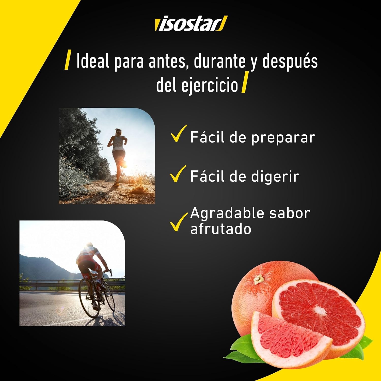 Thumbnail 2 de Isostar Hydrate & Perform 400g Bebida Isotónica Sabor Pomelo 🍊
